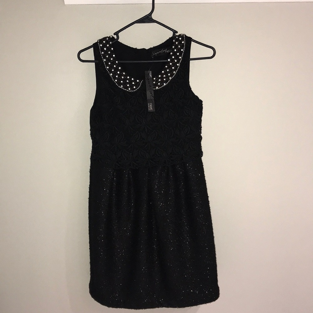 NEXT signature girls black dress